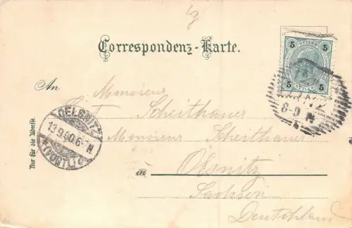 Gruss aus Linz a. Donau Totalausicht vom Freinberg aus AK 1900
