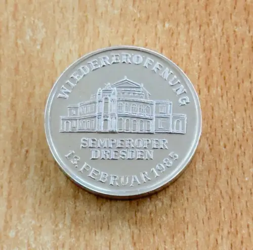 DDR Medaille Semperoper Dresden 13.02.85 - 1986 Carl von Weber Gedenkmedaille