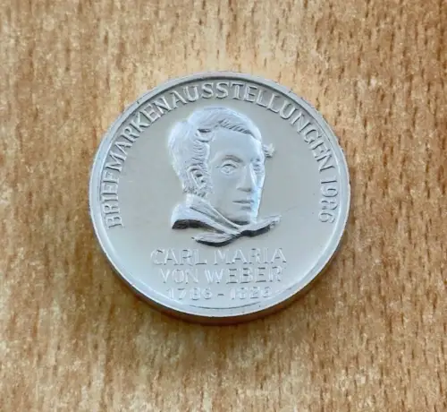 DDR Medaille Semperoper Dresden 13.02.85 - 1986 Carl von Weber Gedenkmedaille