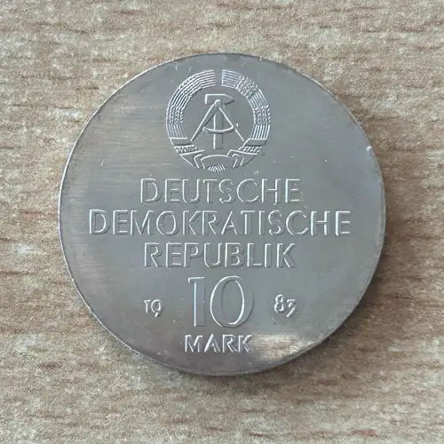 DDR 10 Mark 1983 Richard Wagner Silber Münze