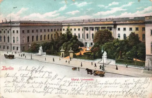 AK Berlin Universität Berlin 1903 gelaufen Postkarte