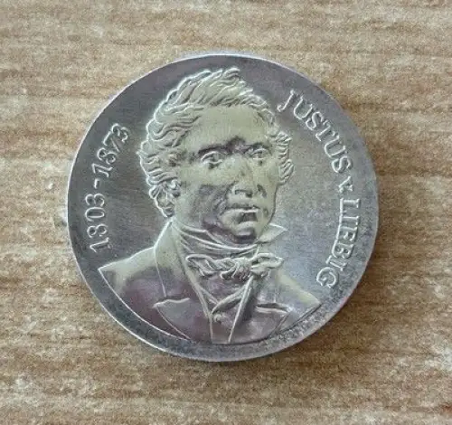 DDR 10 Mark 1978 Justus von Liebig Silber
