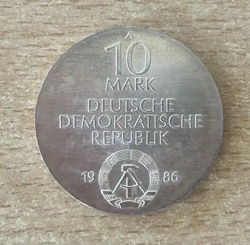 DDR 10 Mark 1986 Charité - Berlin Silber