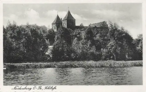 AK Neidenburg Nidzica Schloss Ostpreussen 1938 ungelaufen Postkarte