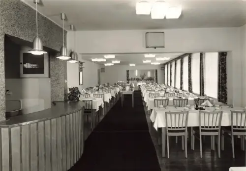 AK Erlbach Speisesaal Ferienheim Landesgemeinde Sachsen ungelaufen Postkarte