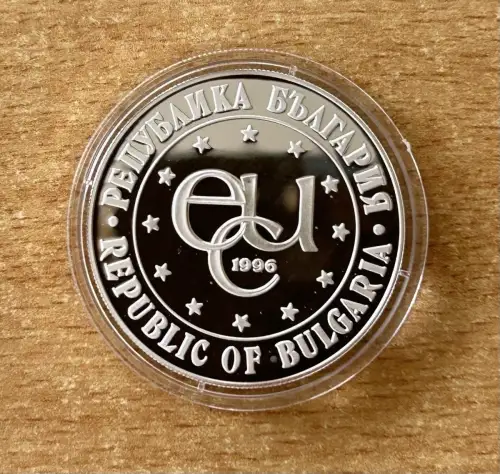 1000 Leva 1996 Bulgarien Ivan von Rila PP Silber mit Zertifikat