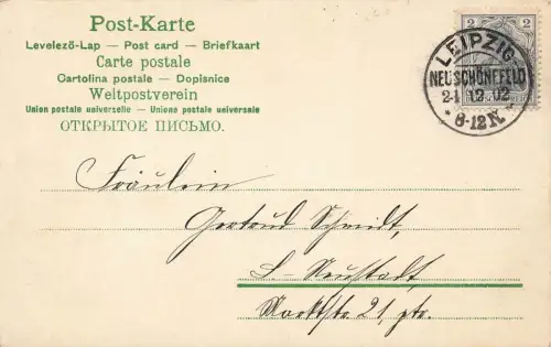 AK Fröhliche Weihnachten Engel mit Harfe 1902