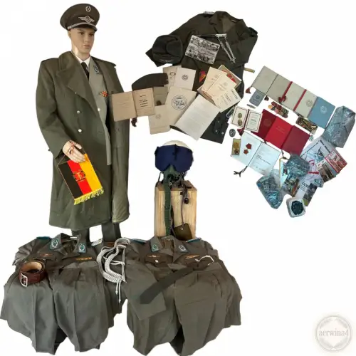 DDR NVA Nachlass LSK JAG 15 Flugzeugführer/Fluglehrer Oberstleutnant Pilotenhelm