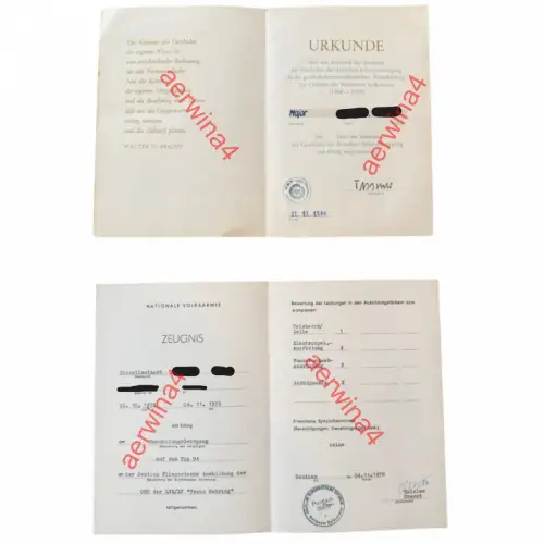 DDR NVA Nachlass LSK JAG 15 Flugzeugführer/Fluglehrer Oberstleutnant Pilotenhelm