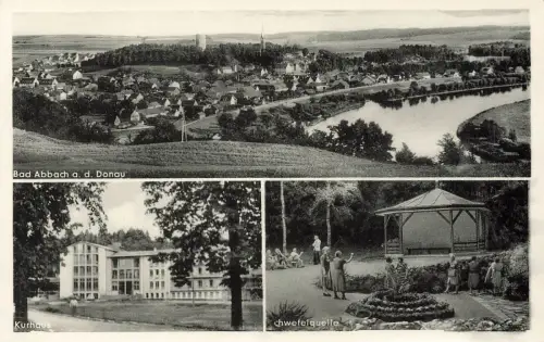 AK Bad Abbach Kurhaus Schwefelquelle Stadtansicht Bayern ungelaufen Postkarte