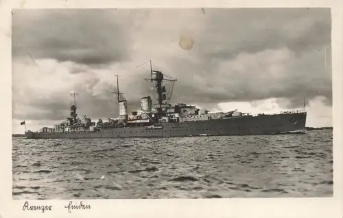 AK Leichter Kreuzer Emden Schiff 1941 gelaufen Postkarte