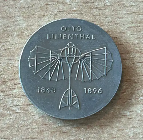 DDR 5 Mark 1973 Otto Lilienthal Gedenkmünze