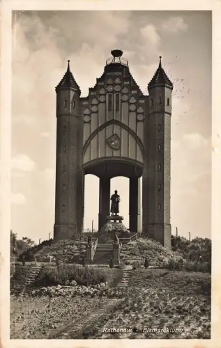 AK Rathenow Bismarckturm Brandenburg 1943 gelaufen Postkarte