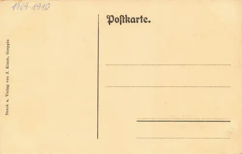 AK Greppin Kirche Pfarrhaus Luftschiff Parseval III Sachsen-Anhalt Postkarte