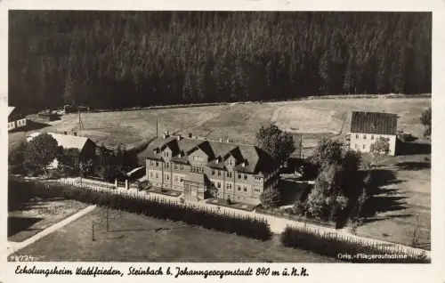 AK Steinbach Luftbild Erholungsheim Waldfrieden Sachsen gelaufen Postkarte