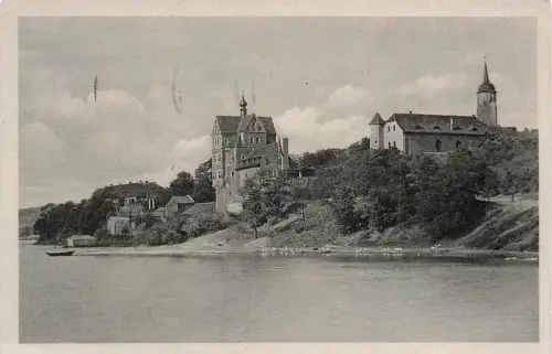 AK Mansfelder Land Schloss Seeburg Kirche Sachsen-Anhalt 1943 gelaufen Postkarte