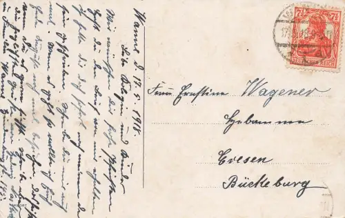 AK Pfingst Grüsse Käfer Wald 1918