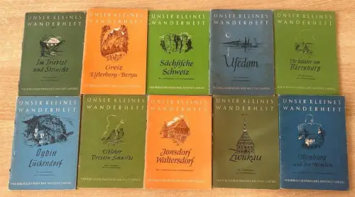 Konvolut 10 x Unser kleines Wanderhaft um 1950