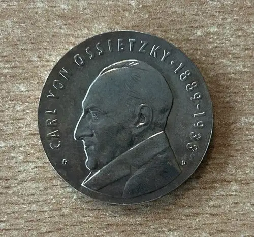 5 Mark DDR 1989 Carl von Ossietzky Gedenkmünze Stempelglanz