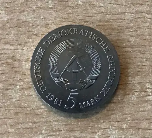 DDR 5 Mark 1981 Tilman Riemenschneider Gedenkmünze