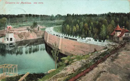 AK Marklissa Talsperre Queis Schlesien gelaufen Feldpostkarte