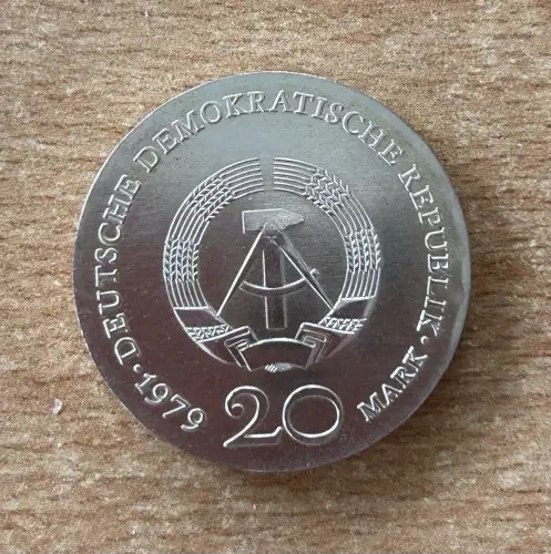 DDR 20 Mark Gotthold Ephraim Lessing 1979 Silber Gedenkmünze