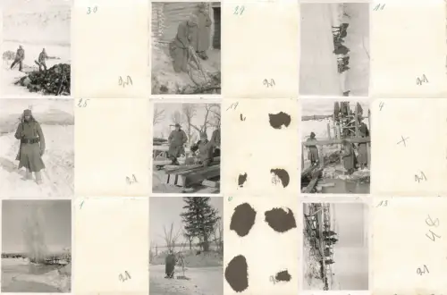 9x Fotos dt. Soldaten Pioniere Küstrin bei Brückenbau Orel Russland Ostfront