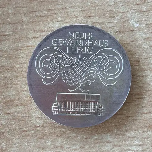 10 Mark 1982 Gewandhaus Leipzig Silber Gedenkmünze