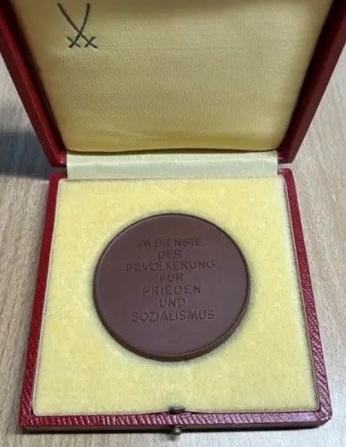 DDR Medaille 25 Jahre Sparkasse - Das Kreditinstitut für die Bevölkerung im Etui