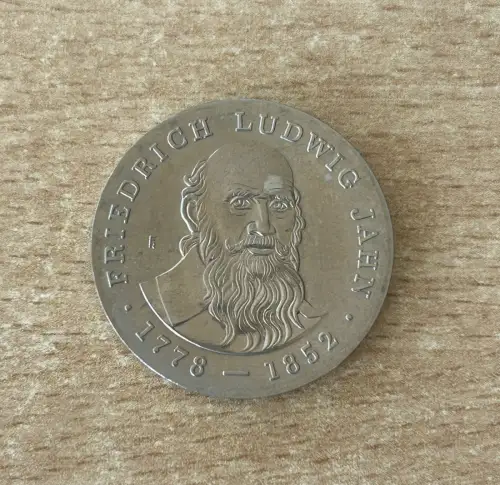 5 Mark DDR 1977 Friedrich Ludwig Jahn Gedenkmünze