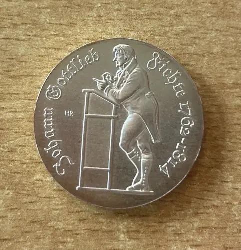DDR 10 Mark 1990 Johann Gottlieb Fichte Silber Gedenkmünze
