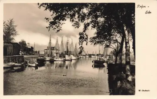 AK Lepa Hafen Schiffe Pommern ungelaufen Postkarte