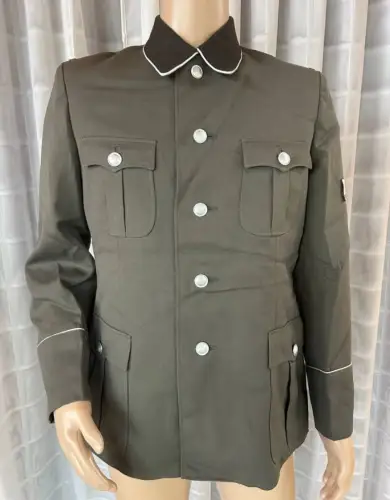 DDR NVA Offizier Uniformjacke 1973 schwarzer Kragen g48-1