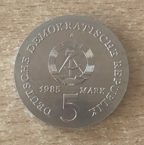 5 Mark 1985 Caroline Neuber DDR Münze