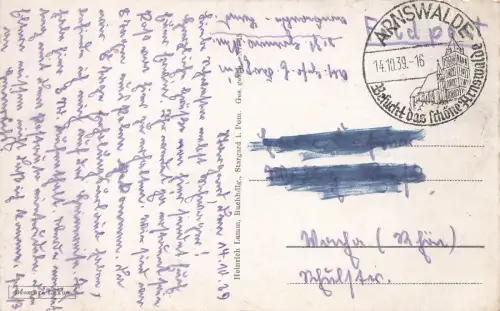 AK Stargard Mühlentor Pommern 1939 gelaufen Postkarte