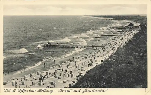 AK Kolberg Kołobrzeg Ostseebad Strand Pommern ungelaufen Postkarte