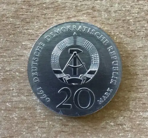 DDR Münze 20 Mark 1990 Andreas Schlüter Silber