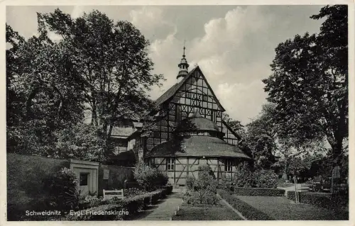 AK Schweidnitz Evangelische Friedenskirche Niederschlesien ungelaufen Postkarte