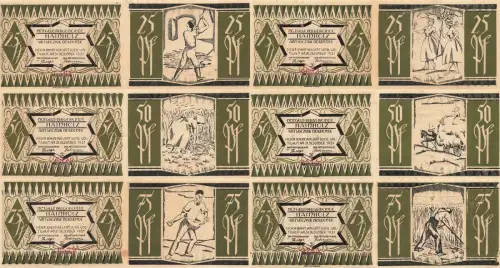 6 x Notgeld HAINHOLZ Gemeinde Komplettsatz