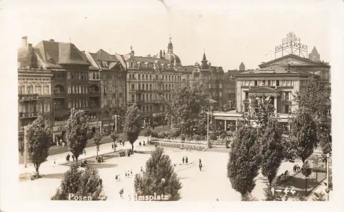 AK Posen Poznań Wilhelmsplatz Posen ungelaufen Postkarte