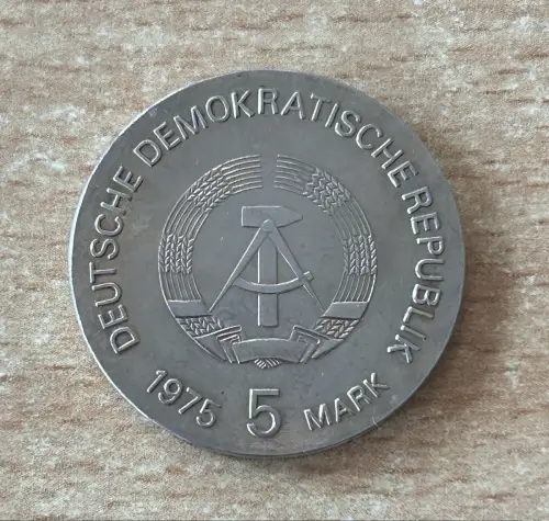 DDR 5 Mark 1975 InternationalesJahr der Frau Gedenkmünze