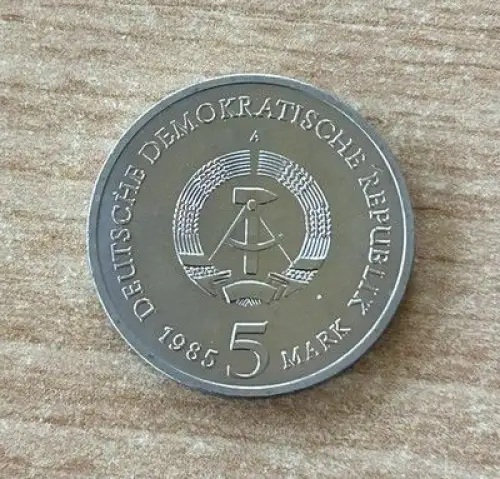 DDR 5 Mark 1985 Dresden Zwinger Gedenkmünze