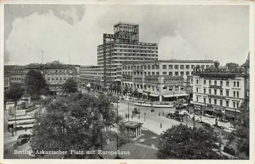 AK Berlin Askanischer Platz Europahaus Berlin 1936 gelaufen Postkarte