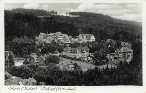 AK Schierke Blick Unterschierke Sachsen-Anhalt Oberharz 1939 gelaufen Postkarte