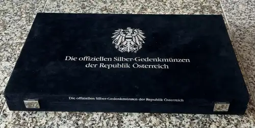 Leer Etui Münzbox für 24 Silber Münzen der Republik Österreich