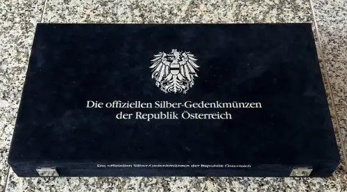 Leer Etui Münzbox für 24 Silber Münzen der Republik Österreich