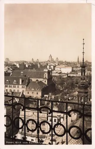 AK Posen Stadtzentrum Posen 1941 gelaufen Postkarte