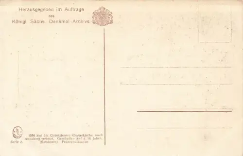 AK Annaberg St Annenkirche Taufstein Sachsen ungelaufen Postkarte