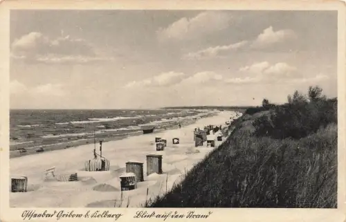 AK Gribow Grzybowo Kolberg Strand Pommern ungelaufen Postkarte