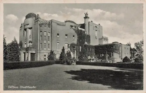AK Cottbus Stadttheater Brandenburg ungelaufen Postkarte